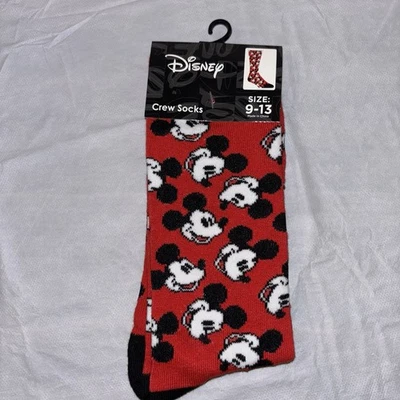 Новый Disney Микки Маус экипажа носки размер 9-13 новинка красный - Изображение 1 из 2