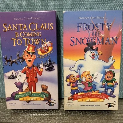2 Vintage Christmas Classic VHS Tapes Frosty The Snowman/Santa Claus  Is Coming - Image 1 of 3