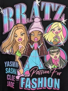 NWOT X large Junior Girls Black Short Sleeve Bratz T-shirt - Picture 1 of 9