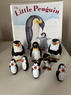 PENGUINS Lot Of 8 ~ McDonald’s Figures ~ Plus Scholastic Book “Little Penguin” - Image 1 of 4