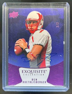Ben Roethlisberger 2014 Upper Deck Exquisite Collection Indigo Rainbow Auto #2/2 - Image 1 of 2