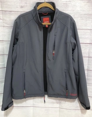 IZOD Jacket Men's Size L Gray L/S Fleece Lined Full Zip Front/Pockets EUC - Image 1 of 4