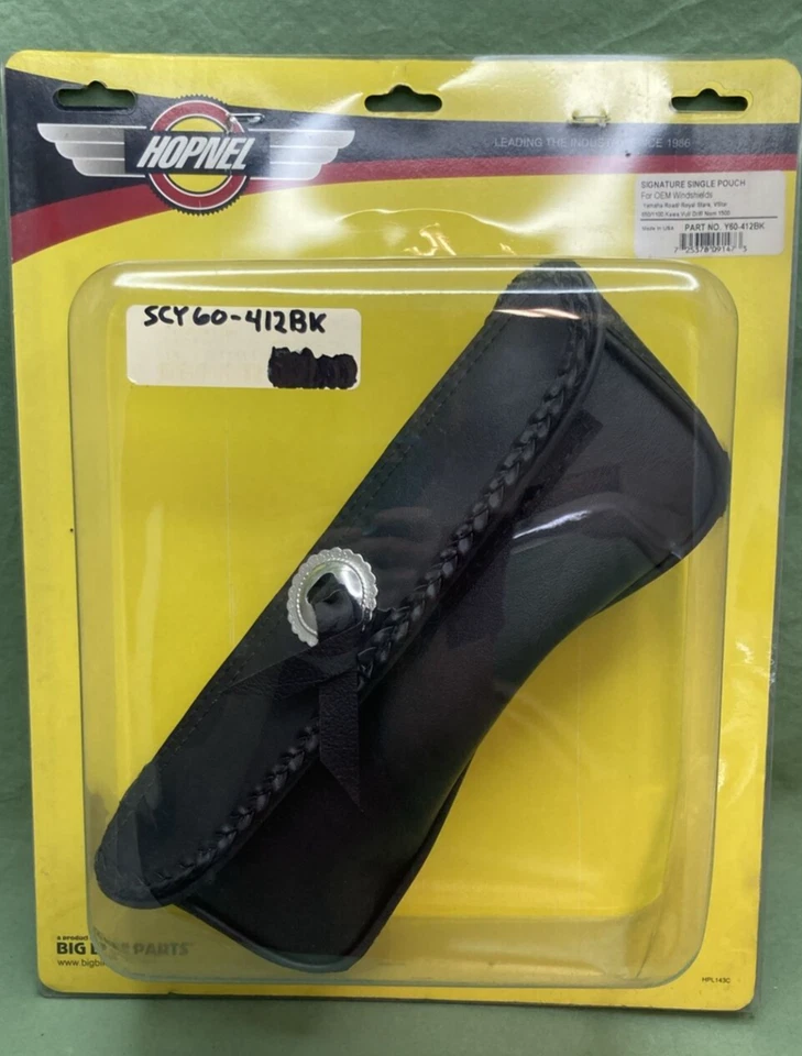 NOVA BOLSA HOPNEL Y60-412BK centro único para-brisa couro sintético preta - Imagem 1 de 4