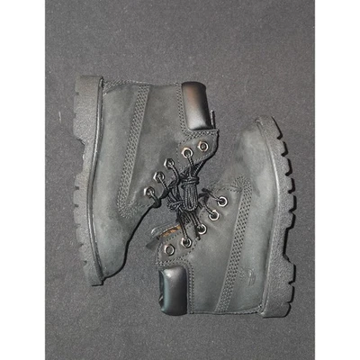 Timberland Niño Pequeño Negro Impermeable Cuero Botines Niños Talla 7 M Foto 1 de 4