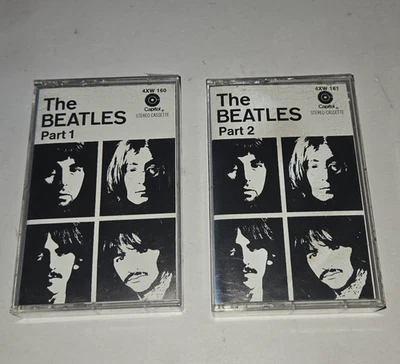THE BEATLES Part 1 and Part 2 Stereo Cassettes Capitol Records 4XW-160, 4XW-161 - Imagem 1 de 4