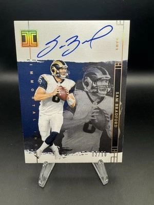 Fútbol impecable 2024 - Sam Bradford tinta inmortal dorada automática/10 carneros #IM-SBD Foto 1 de 4