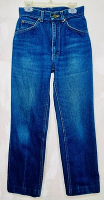 Pantalones de mezclilla Mr Lee vintage años 70 80 para hombre 5 botones hechos en EE. UU. 21" juveniles Foto 1 de 4