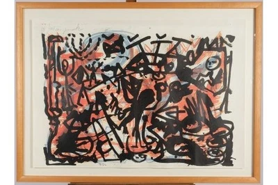 A.R. Penck große Lithografie handsigniert nummeriert - Bild 1 von 3