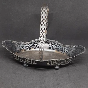 Antigua cesta de frutas de plata de ley años 1800 390 g - Imagen 1 de 5