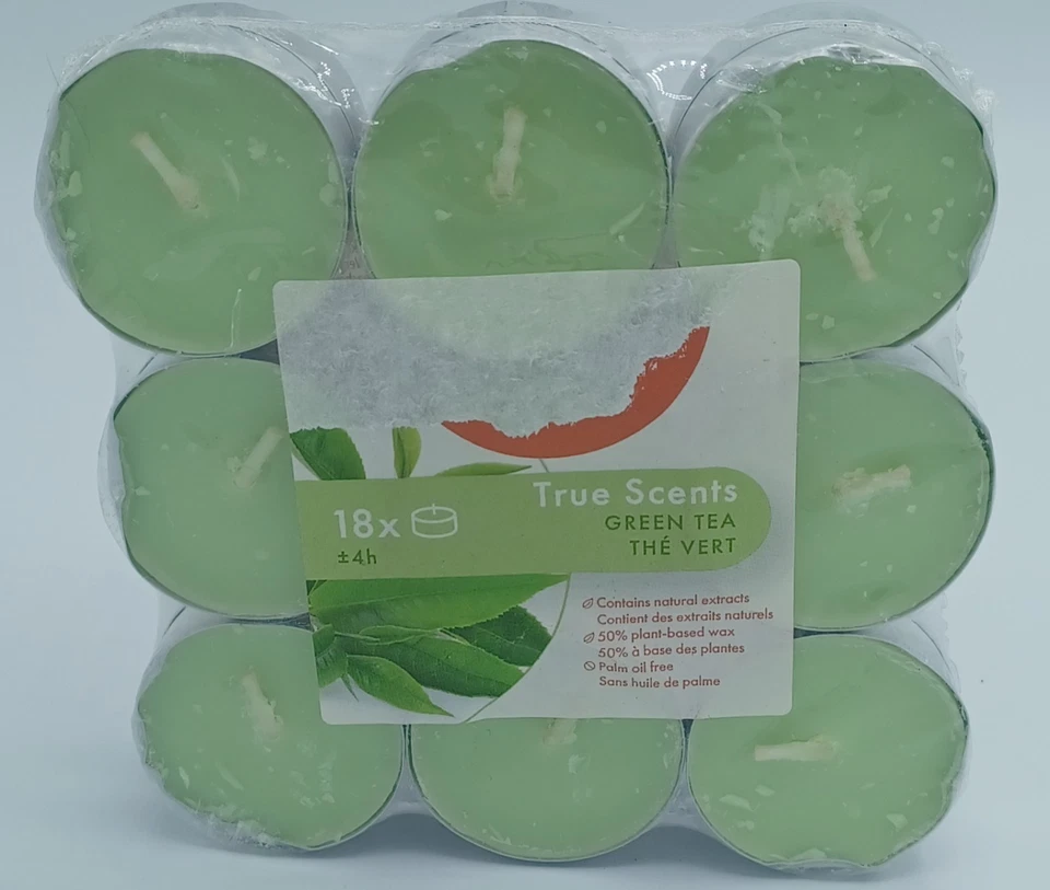 Bolsius 18 velas de luz de té natural té verde 4,5 horas Foto 1 de 2