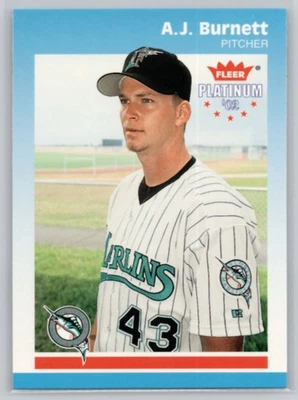 Fleer Platinum #126 A.J. 2002 BURNETT FLORIDA MARLINS Foto 1 de 2