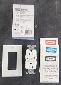 Hubbell GFRST15WNL GFCI Commercial Self Test 15A 125V w/ Night Light Qty-2 NEW! - Picture 1 of 3