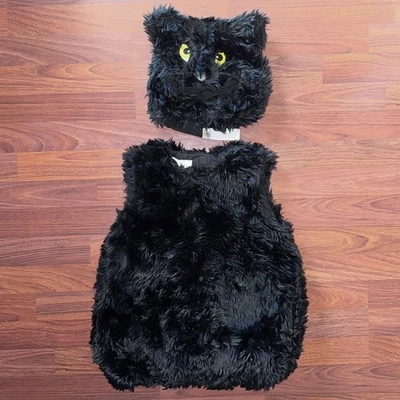 Disfraz de Halloween Pottery Barn para niños gatito negro talla 4-6 años esponjoso Foto 1 de 4