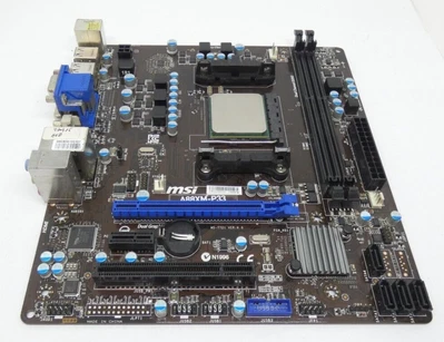 Scheda madre MSI A88XM-P33 Socket FM2+ con CPU AMD A8-5600 - Immagine 1 di 3