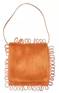 Sac à main CELINE ROBERT femme cérémonie orange scoubidous made in France bag - Imagen 1 de 1