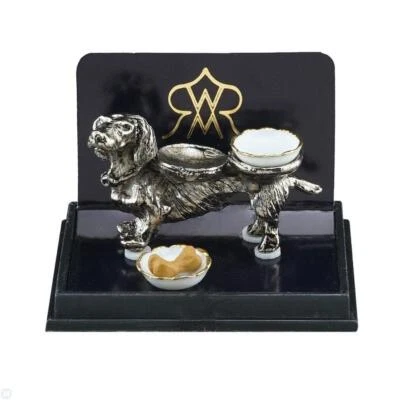 CASA DE MUÑECAS MINIATURA ESCALA 1:12 REUTTER DASCHUND SOPORTE PARA TAZÓN DE COMIDA PARA PERROS - 1.420/5 Foto 1 de 3