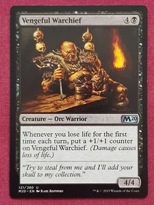Magic The Gathering 2020 CORE SET M20 VENGEFUL WARCHIEF black card MTG - Foto 1 di 2