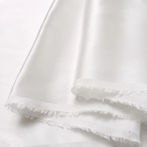 39 Inch X 45 Inch Natural Ivory White Silk Charmeuse Material Silk Satin Fabric - Picture 1 of 6
