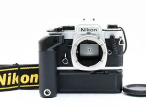 "Near MINT" Nikon FE 35mm SLR Film camera silver MD-12 Moter Drive + MF-12 JAPAN - Picture 1 of 14