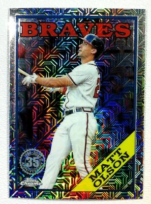 2023 Topps #T88C-98 Matt Olson Braves 1988 35th Anniversary Chrome - Image 1 of 2