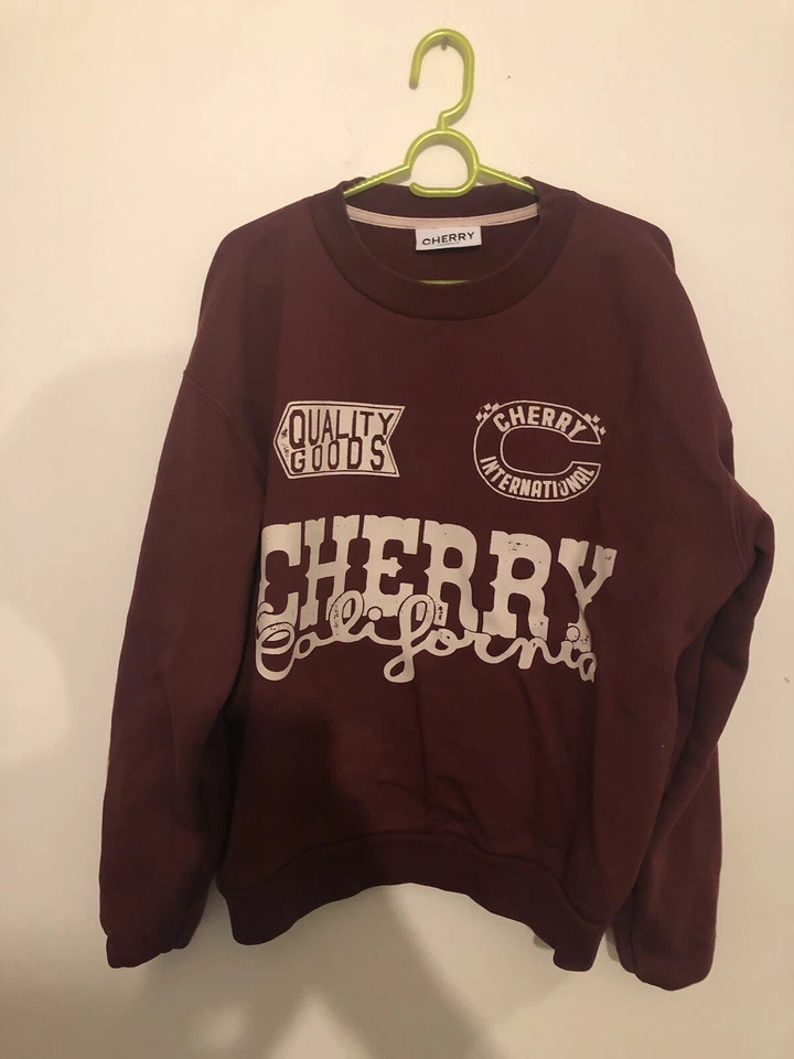 Cherry LA Men Sweatshirt Size Medium Burgundy Sweet Tooth  - Image 1 of 2