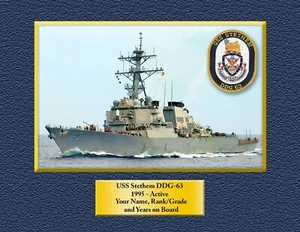 USS Stethem DDG-63 Custom Personalized Print of US Navy Ships Unique Gift Idea - Picture 1 of 12