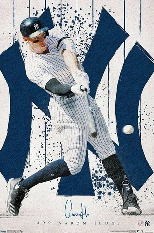 Aaron Judge PINSTRIPE BLAST New York Yankees MLB Signature 22x34 Wall POSTER Cover