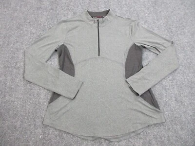 Suéter Spyder Mujer Grande Gris Logo Exterior Activo Cuarto Cremallera Informal Damas Foto 1 de 4