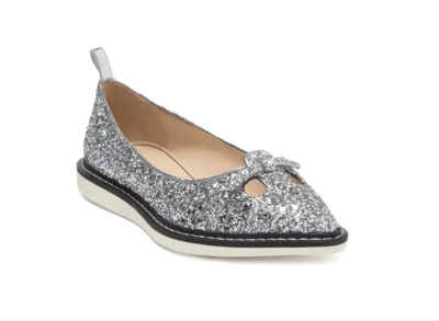 Zapato MARC JACOBS El Ratón Punta Punta Punta Brillo Mocasín Plateado Plano Para Mujer Talla 9 Foto 1 de 4