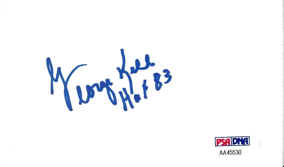 George Kell Signed 3x5 Index Card PSA/DNA COA Red Sox Tigers Baseball Autograph — 第 1/1 张图片