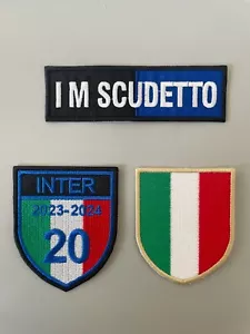 N3 PATCH SCUDETTO INTER CAMPIONE D'ITALIA 23/24 +IM SCUDETTO +SCUDO ITALIA-TERMO - Imagen 1 de 1