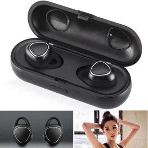Bluetooth Earbuds Earphones Wireless Headset Twins Double Ear For IOS Android - Zdjęcie 1 z 12