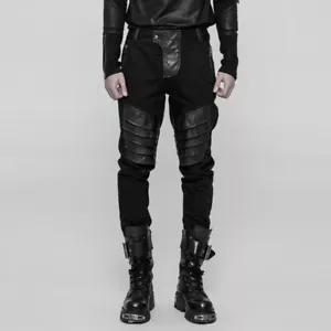 PUNK RAVE GOTHAM TROUSERS GOTHIC PUNK POST-APOCALYPTIC INDUSTRIAL WK-337 NEW - Picture 1 of 12