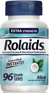 Rolaids Extra Strength Antacid, 96 Chewable Tablets, Mint Flavor, Extra Strength