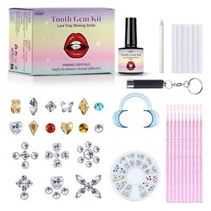 DIY Tooth Gem Kit – 120 Crystal Teeth Gems Starter Set for Sparkling Smile Jewel - Picture 1 of 3