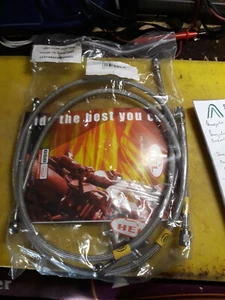 HBF2246 FOR HEL SS Brake Hoses Front Honda GL1200 AF - AG - AH Aspencade 85>88 - Picture 1 of 3