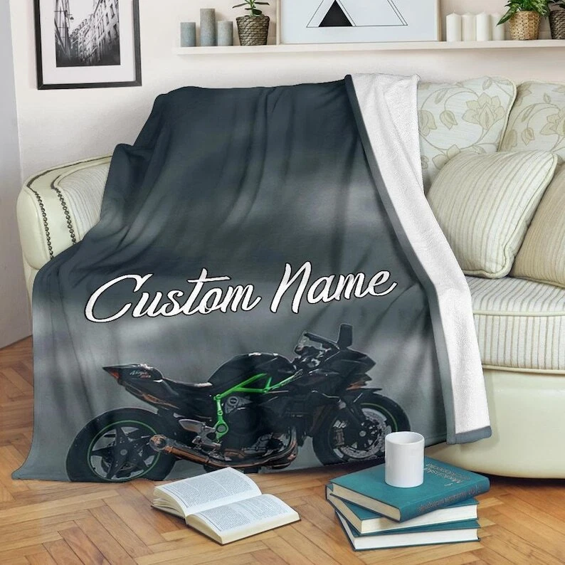 Sofá sofá sofá de felpa con nombre personalizado Superbike ropa de cama regalo Foto 1 de 4
