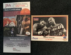 🔥Marvelous Marvin Hagler Signed Kayo Boxing Card 1991 Autograph JSA Certified - Picture 1 of 2