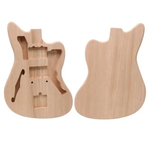Unfinished Mahogany Electric Guitar Body Jazzmaster Bolt on Heel pickup Parts - Picture 1 of 10