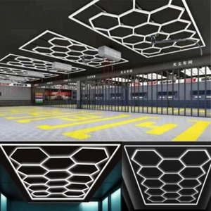 14x Hexagon LED-Beleuchtung Auto Detail Haus Garage Werkstatt Einzelhandel Lamp! - Bild 1 von 23