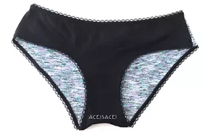 NUEVO CON ETIQUETAS** Pantillas Victoria's Secret HIPHUGGER---FRENTE NEGRO* TRASERO MULTICOLOR--XS/TP - Imagen 1 de 3