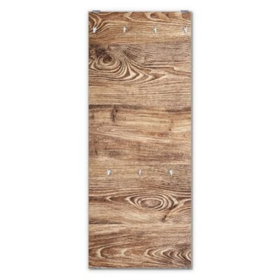 banjado Wandgarderobe Echtglas 50x125cm Garderobe mit 7 Haken Maserung - Bild 1 von 4