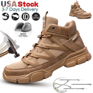 Mens Composite Toe Safety Shoes Breathable Anti-Puncture Work Boots Hammerproof - Picture 1 of 20
