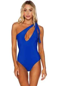 Beach Riot Nia One Piece Swimsuit Asymmetrical One Shoulder Ribbed Size Small - Picture 1 of 8