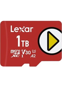 Lexar 1TB PLAY microSDXC, UHS-I, C10, U3, V30, A2, Full-HD y 4K R&W 100mb/s - Imagen 1 de 8