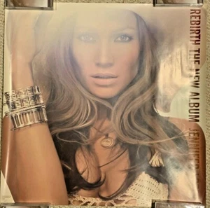 Póster promocional de lanzamiento de álbum 2005 de Jennifer Lopez Rebirth edición limitada - Imagen 1 de 2