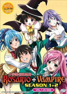 Anime DVD Rosario + Vampire TV Series Season 1+2 Vol.1-26 End English Dubbed - Picture 1 of 3