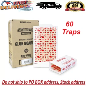 Mouse Size Bulk Glue Boards Case of 60 Traps Mice Roaches and Other Insect Pest - Picture 1 of 10