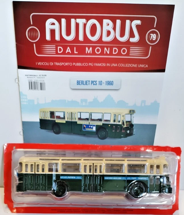HACHETTE AUTOBUS DAL MONDO 1:43 BUS BERLIET PCS 10   1960    CON FASCICOLO 79 - Immagine 1 di 1