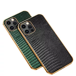 Lujo Cuero Genuino Marco Ostentoso Estuche Cubierta Para iPhone 12 13 14 15 15+ Pro Max - Imagen 1 de 21